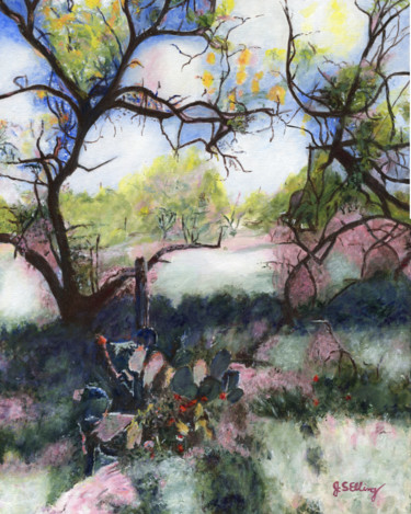 Peinture intitulée "Peaceful Country 2" par J S Ellington, Œuvre d'art originale, Acrylique
