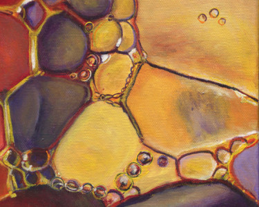 Painting titled "Oily Bubbles" by J S Ellington, Original Artwork, Acrylic