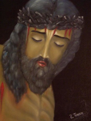 Peinture intitulée "Cristo" par J.Terra, Œuvre d'art originale