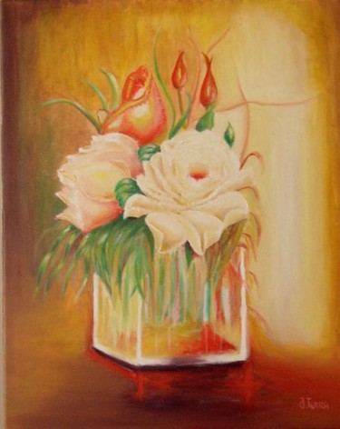 Pintura intitulada "Rosas" por J.Terra, Obras de arte originais