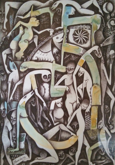 Desenho intitulada "Sexo sem tabús" por Mamintelane, Obras de arte originais, Canetac de aerossol