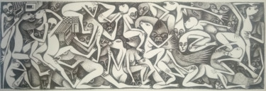Desenho intitulada "Midnight in Mafalala" por Mamintelane, Obras de arte originais, Canetac de aerossol