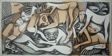 Desenho intitulada "Manchas de coronaví…" por Mamintelane, Obras de arte originais, Canetac de aerossol