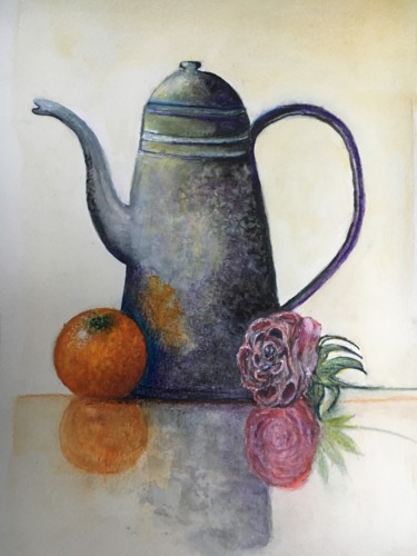 Painting titled "Still life" by Almanzart, Original Artwork, Watercolor