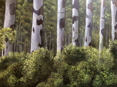 Pintura titulada "eucaliptos" por Almanzart, Obra de arte original, Oleo