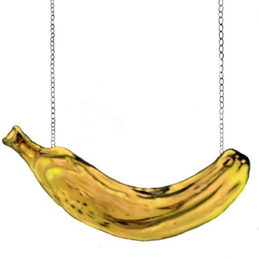 Painting titled "banana necklace" by Almanzart, Original Artwork