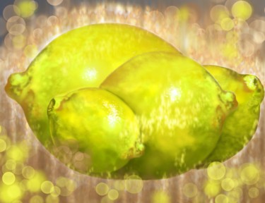 Painting titled "lemons" by Almanzart, Original Artwork
