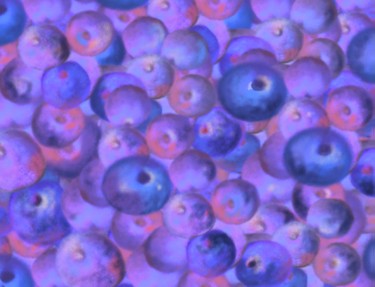 Painting titled "Blueberry" by Almanzart, Original Artwork