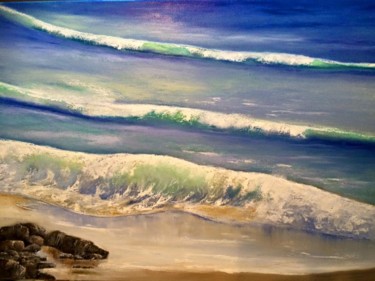 Pintura titulada "las olas" por Almanzart, Obra de arte original, Oleo