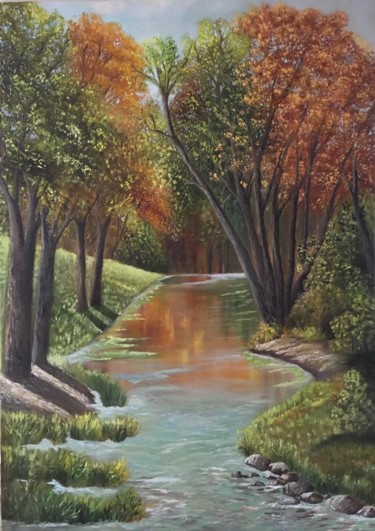 Pintura intitulada "the-river.jpg 2" por Almanzart, Obras de arte originais, Óleo