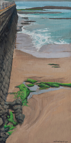 Картина под названием "Orilla II" - Juan Álvarez Cebrián, Подлинное произведение искусства, Масло Установлен на Деревянная п…