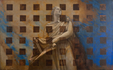 Painting titled "Arquitectura en Ple…" by Juan Álvarez Cebrián, Original Artwork, Oil Mounted on Wood Panel