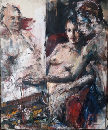 Painting titled "Como la vida misma" by Juan Cabrera, Original Artwork, Oil