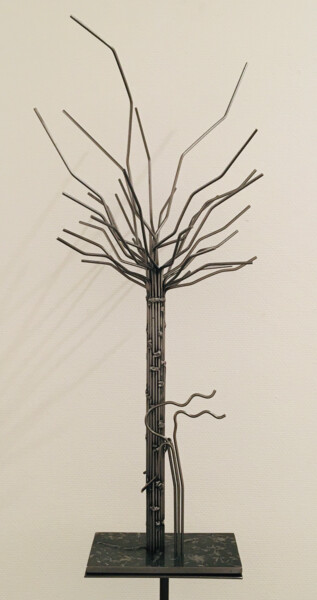 Escultura titulada ""ABRAZO ARBOL"" por Juan Carlos Sánchez De La Nieta, Obra de arte original, Metales