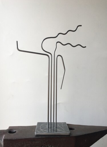 Skulptur mit dem Titel ""NO ES NO"" von Juan Carlos Sánchez De La Nieta, Original-Kunstwerk, Metalle