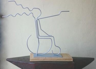Escultura titulada ""TIRO CON PISTOLA E…" por Juan Carlos Sánchez De La Nieta, Obra de arte original, Metales