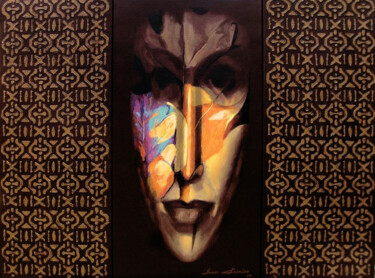 Pintura titulada "Orisha Arabba" por Juan Chamizo, Obra de arte original, Acrílico Montado en Bastidor de camilla de madera