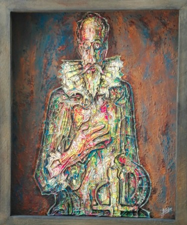 Pintura titulada "el-caballero-con-la…" por Juan Colon, Obra de arte original