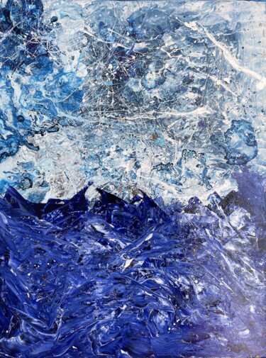 Peinture intitulée "Storm in the Ocean" par Juan José Garay, Œuvre d'art originale, Acrylique