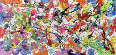 Pintura titulada "Splash of Colors" por Juan José Garay, Obra de arte original, Acrílico Montado en Bastidor de camilla de m…
