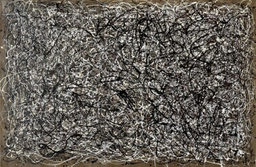 Malerei mit dem Titel "Abstract Dignity" von Juan José Garay, Original-Kunstwerk, Emaille