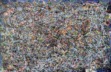 Peinture intitulée "Blue Whirlwind" par Juan José Garay, Œuvre d'art originale, Acrylique