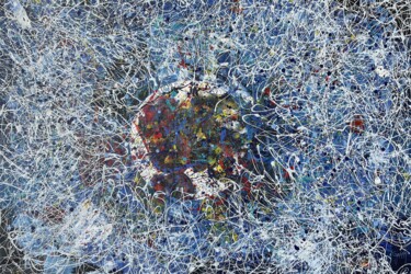 Pintura titulada "Crazy Life In Blue…" por Juan José Garay, Obra de arte original, Acrílico Montado en Bastidor de camilla d…