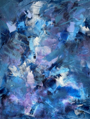 Pintura titulada "Blue Stellar 002" por Juan José Garay, Obra de arte original, Acrílico Montado en Cartulina