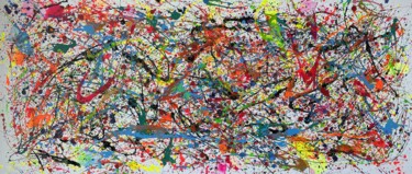 Ζωγραφική με τίτλο "Multicolored Vibrat…" από Juan José Garay, Αυθεντικά έργα τέχνης, Ακρυλικό Τοποθετήθηκε στο Ξύλινο φορεί…