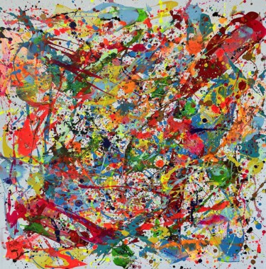 Картина под названием "Rain of Pigments" - Juan José Garay, Подлинное произведение искусства, Акрил Установлен на Деревянная…