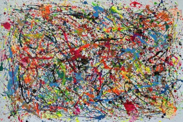 Картина под названием "Ritmo de Pintura" - Juan José Garay, Подлинное произведение искусства, Акрил Установлен на Деревянная…