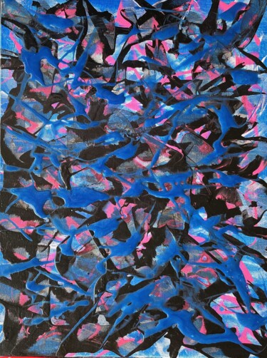 Pintura titulada "Blue" por Juan José Garay, Obra de arte original, Acrílico Montado en Otro panel rígido