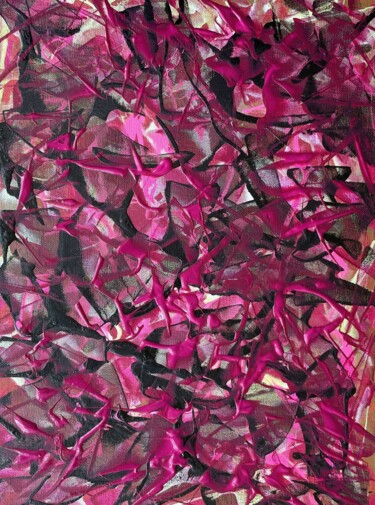 Malerei mit dem Titel "Violet" von Juan José Garay, Original-Kunstwerk, Acryl Auf Andere starre Platte montiert