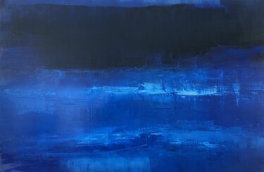 Картина под названием "Blue Horizon of Pea…" - Juan José Garay, Подлинное произведение искусства, Масло Установлен на Деревя…