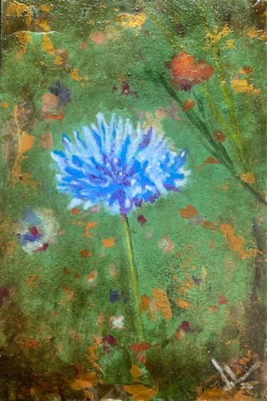 Pintura titulada "Flor azul" por Juan José Molina Gallardo, Obra de arte original, Oleo