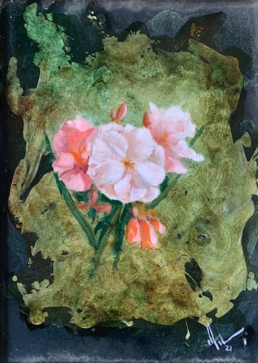Peinture intitulée "Flores rosas de ver…" par Juan José Molina Gallardo, Œuvre d'art originale, Huile