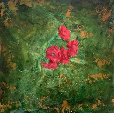 Painting titled "Rositas rosas de ve…" by Juan José Molina Gallardo, Original Artwork, Oil
