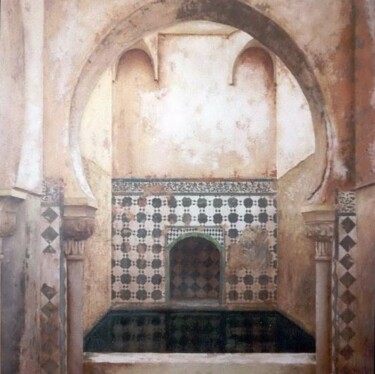 Pintura titulada "Baño árabe I" por Juan José Molina Gallardo, Obra de arte original, Oleo