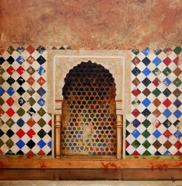 Painting titled "Baño árabe" by Juan José Molina Gallardo, Original Artwork, Oil