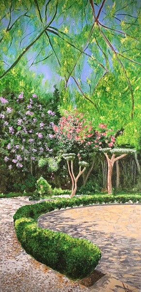 Pintura titulada "Rincón del jardín V…" por Juan José Molina Gallardo, Obra de arte original, Oleo