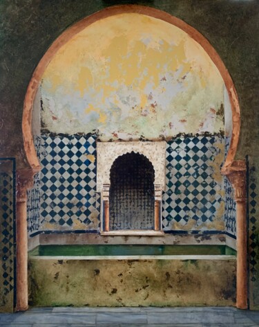 Painting titled "Hammam I" by Juan José Molina Gallardo, Original Artwork, Oil