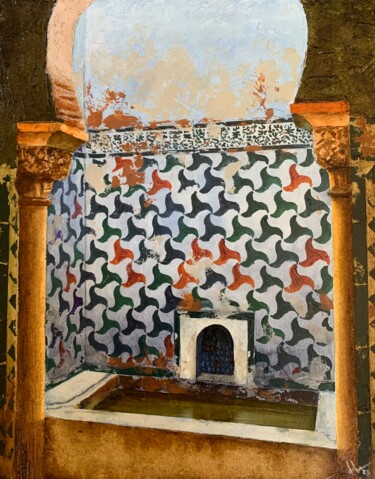 Malerei mit dem Titel "HAMMAM II" von Juan José Molina Gallardo, Original-Kunstwerk, Öl