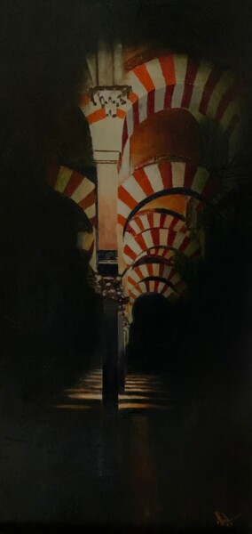 绘画 标题为“Mezquita I” 由Juan José Molina Gallardo, 原创艺术品, 油 安装在木板上