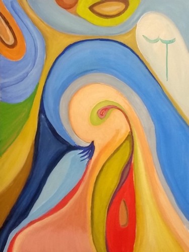 Pittura intitolato "Toile abstraite pei…" da Juan Luis Gandulfo, Opera d'arte originale, Acrilico