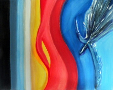 Картина под названием "trois coleurs" - Juan Luis Gandulfo, Подлинное произведение искусства, Акрил Установлен на Деревянная…