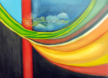 Painting titled "Nube" by Juan Luis Gandulfo, Original Artwork, Acrylic
