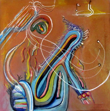 Malerei mit dem Titel "TANGO" von Juan Luis Gandulfo, Original-Kunstwerk, Acryl Auf Keilrahmen aus Holz montiert