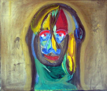 Painting titled "UN REGARD" by Juan Luis Gandulfo, Original Artwork, Acrylic Mounted on Wood Stretcher frame