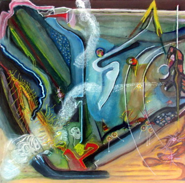 Peinture intitulée "PAR LA" par Juan Luis Gandulfo, Œuvre d'art originale, Acrylique Monté sur Châssis en bois