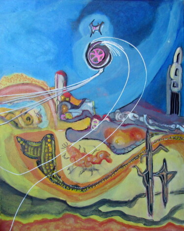 Pintura titulada "FICTION" por Juan Luis Gandulfo, Obra de arte original, Acrílico Montado en Bastidor de camilla de madera
